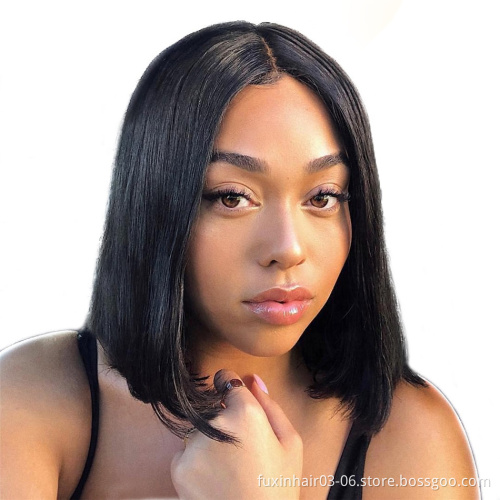 Cheap Cuticle Aligned Manufactured Hair 8 10 12 14 Short Inch Bob Brazilian Human Hair Wigs Color Bob Wigs Under 100